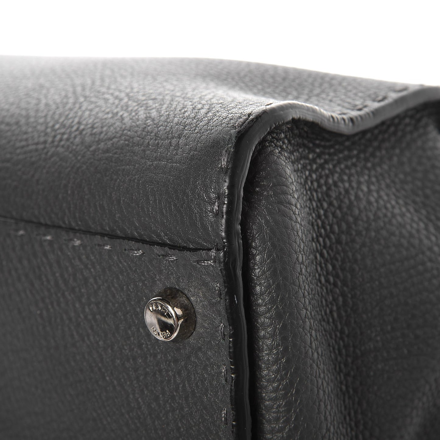 Cuoio Romano Selleria Bi-Color Large Peekaboo Iconic Satchel Asfalto Latte