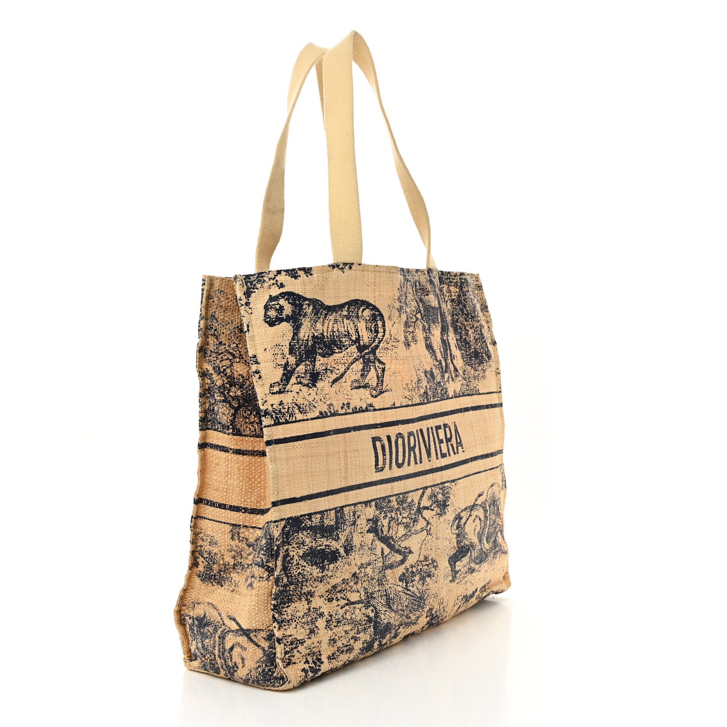 Straw Dioriviera Tote Beige