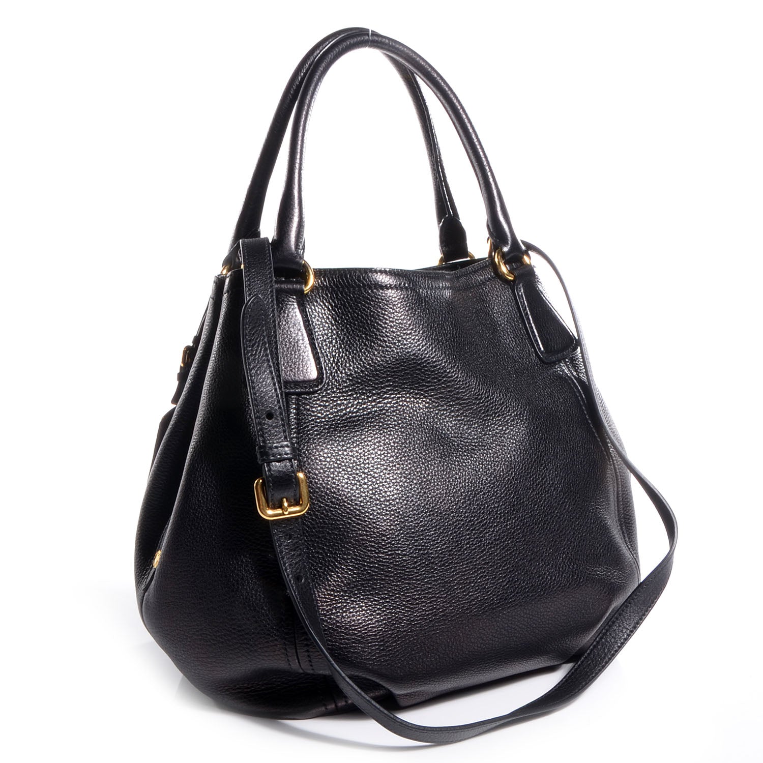 Prada Vitello Daino Medium Tote Nero Black 3 of 10