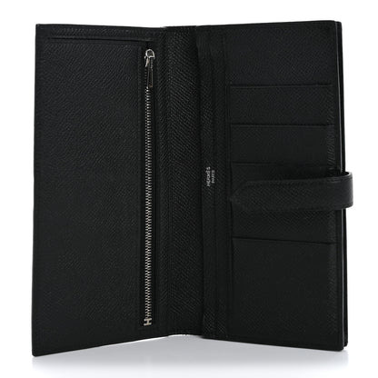 Hermes Epsom Bearn Gusset Wallet Black 5 of 14