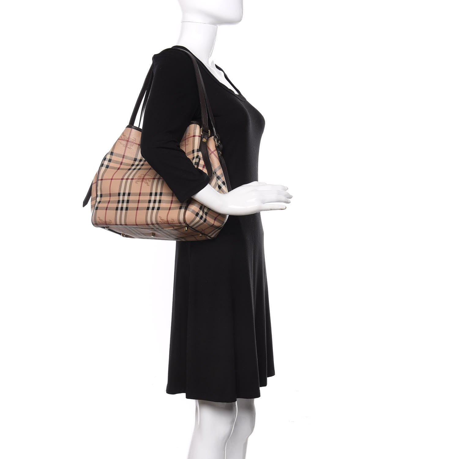 Burberry Haymarket Check Large Canterbury Tote Chocolate 2 of 16