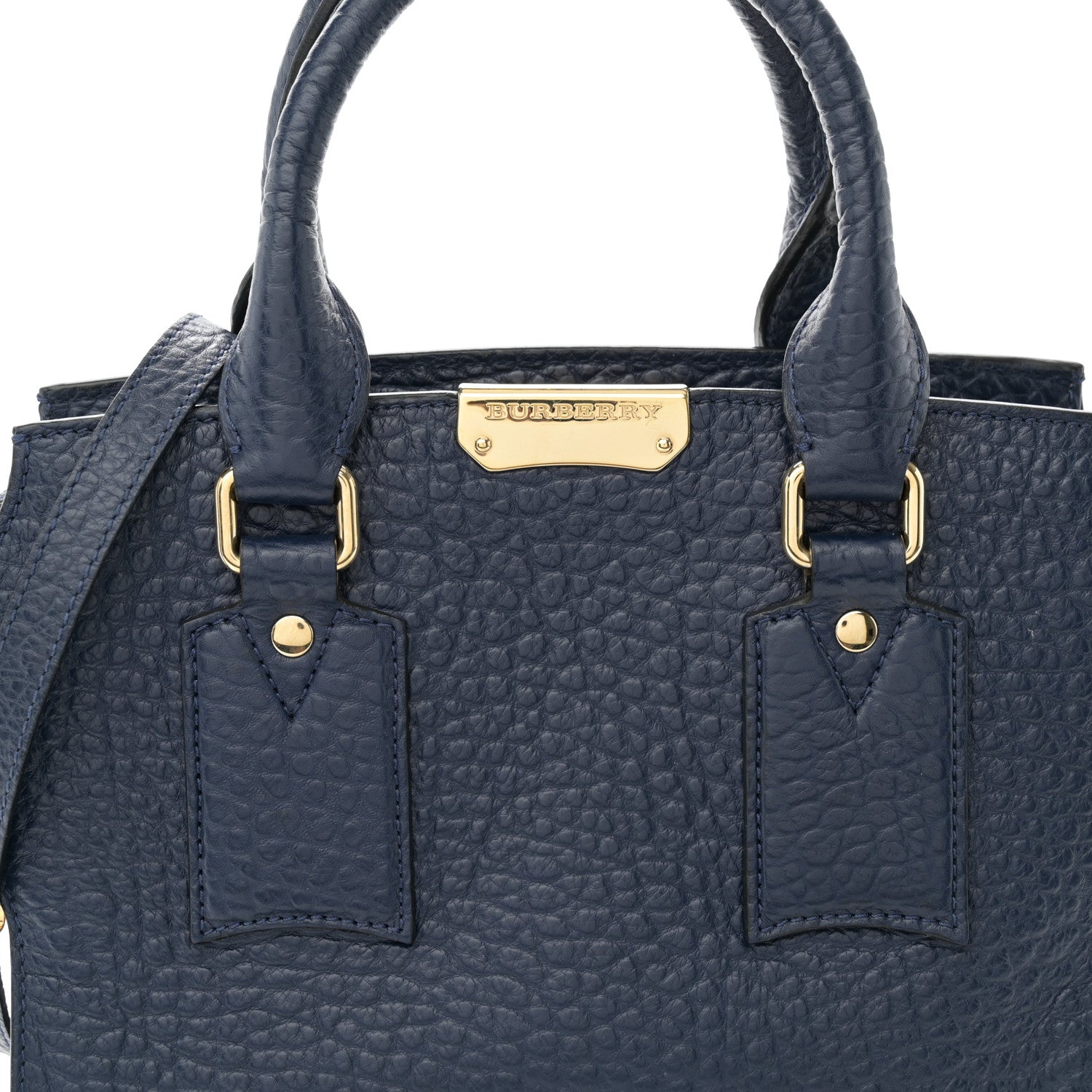 Burberry Signature Grain Small Clifton Bag Navy Blue 7 of 10