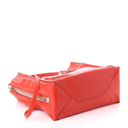 Balenciaga Calfskin Papier Mini A4 Zip Around Tote Rouge Coquelicot 4 of 12