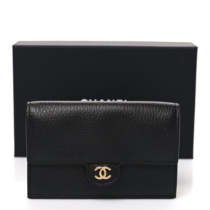 Chanel Grained Calfskin CC Flap Card Holder  Black 9 of 9