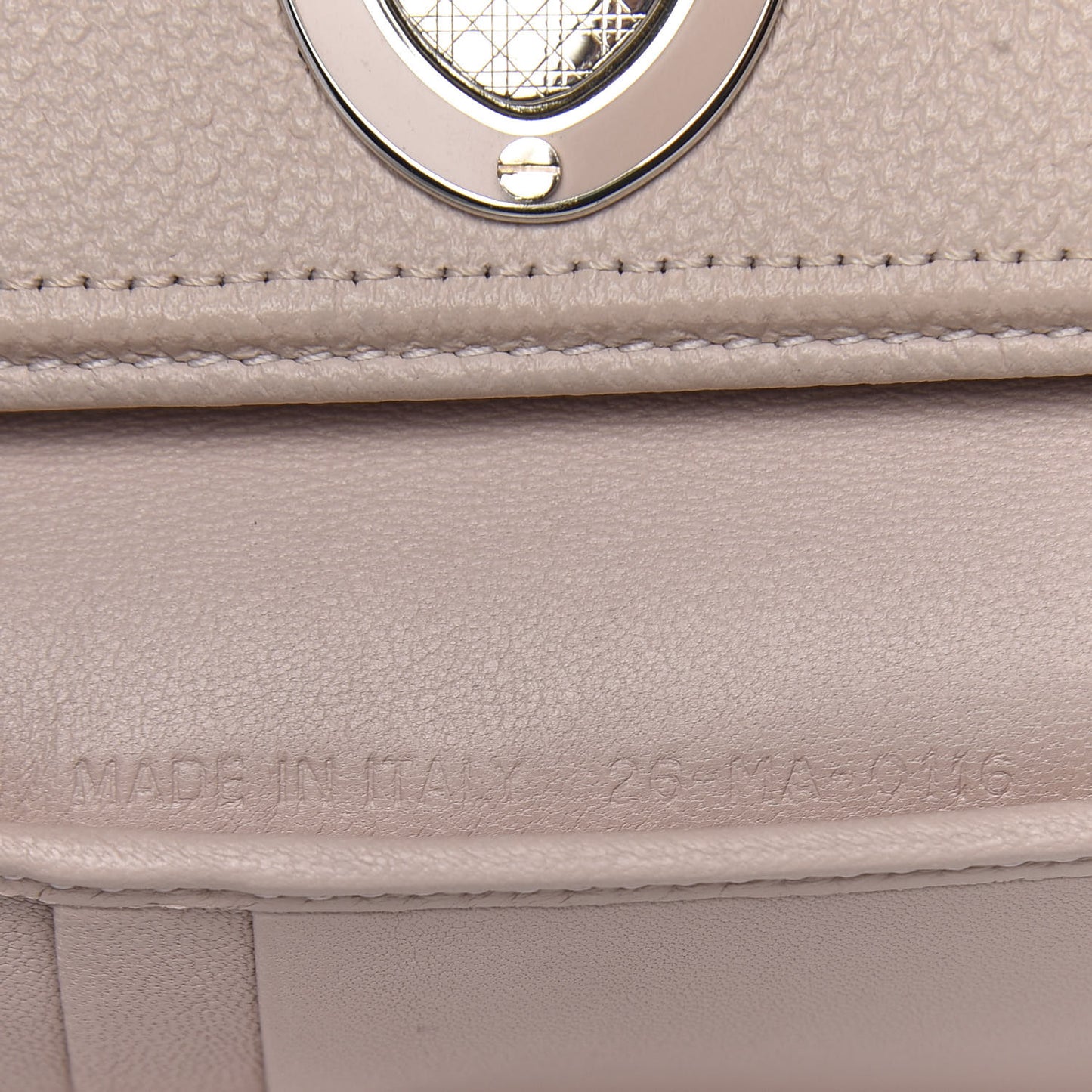 Grained Calfskin Cannage Diorama Elancee Wallet Rose Poudre