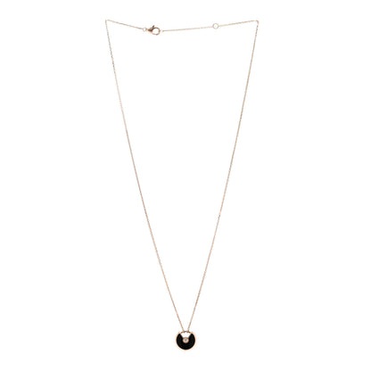 Cartier 18K Pink Gold Diamond Black Onyx XS Amulette de Cartier Pendant Necklace 3 of 6