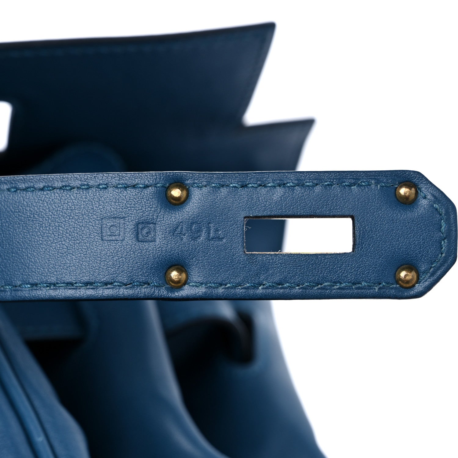 Hermes Veau Sikkim Kelly Relax 50 Bleu Thalassa 7 of 17