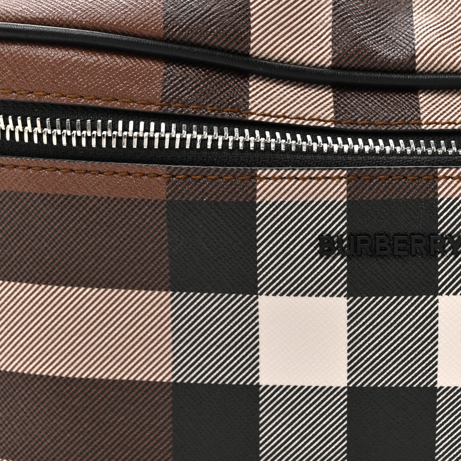 Burberry E-canvas Check Cason Bum Bag Dark Birch Brown 7 of 9