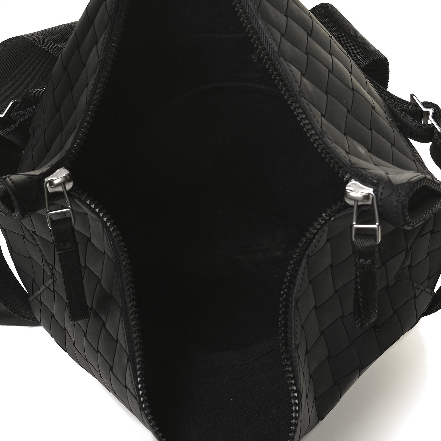 Bottega Veneta Intreccio Rubber Backpack Black 4 of 12
