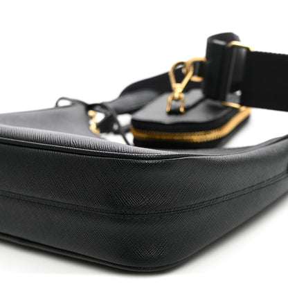 Prada Saffiano Lux Re-Edition 2005 Shoulder Bag Black 10 of 10