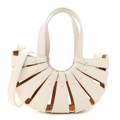Bottega Veneta French Calfskin Small Shell White Frost 3 of 10