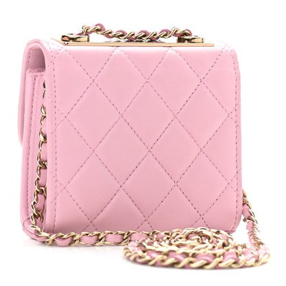 Chanel Lambskin Quilted Mini Trendy CC Clutch With Chain Dark Pink 3 of 10