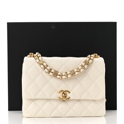 Chanel Caviar Quilted Coco First Flap White 10 of 10