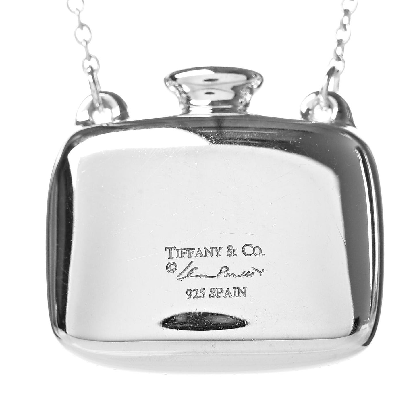 Sterling Silver Elsa Peretti Square Bottle Pendant Necklace