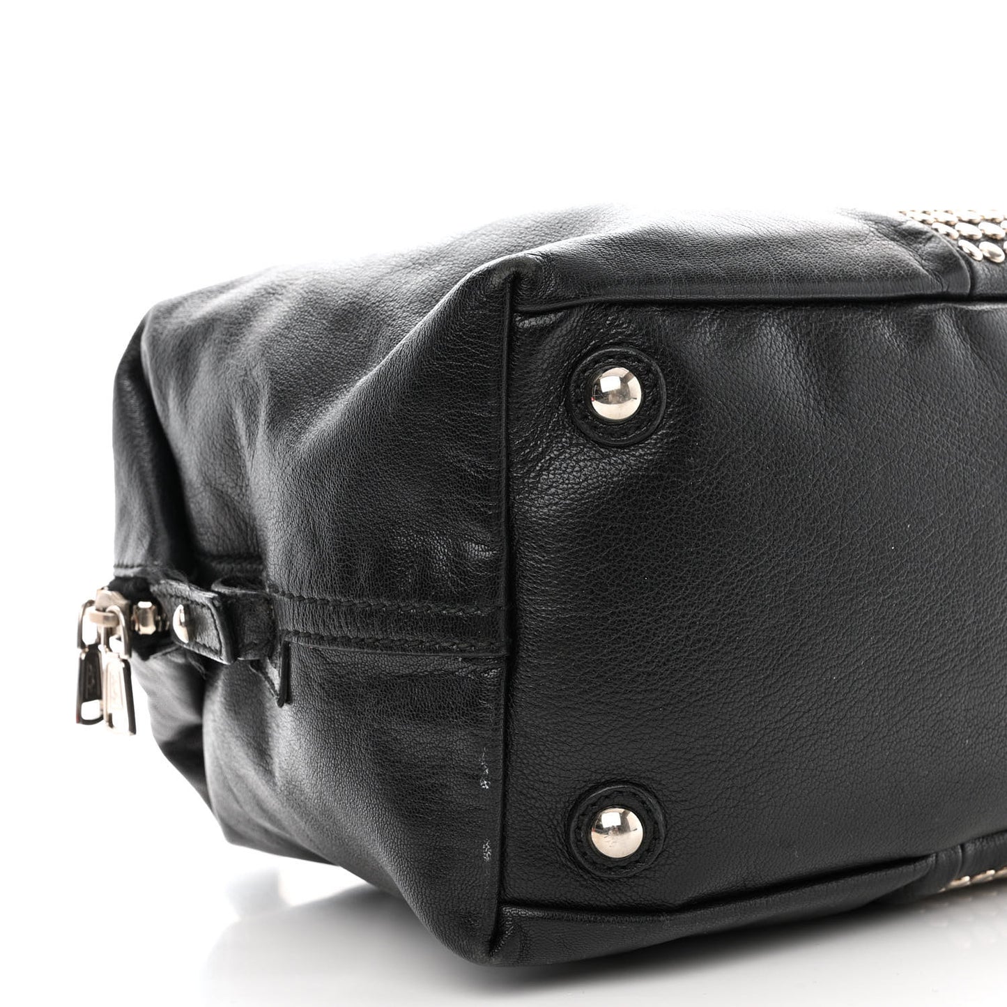 Calfskin Studded Easy Sac Black