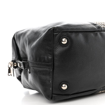 Saint Laurent Calfskin Studded Easy Sac Black 10 of 20