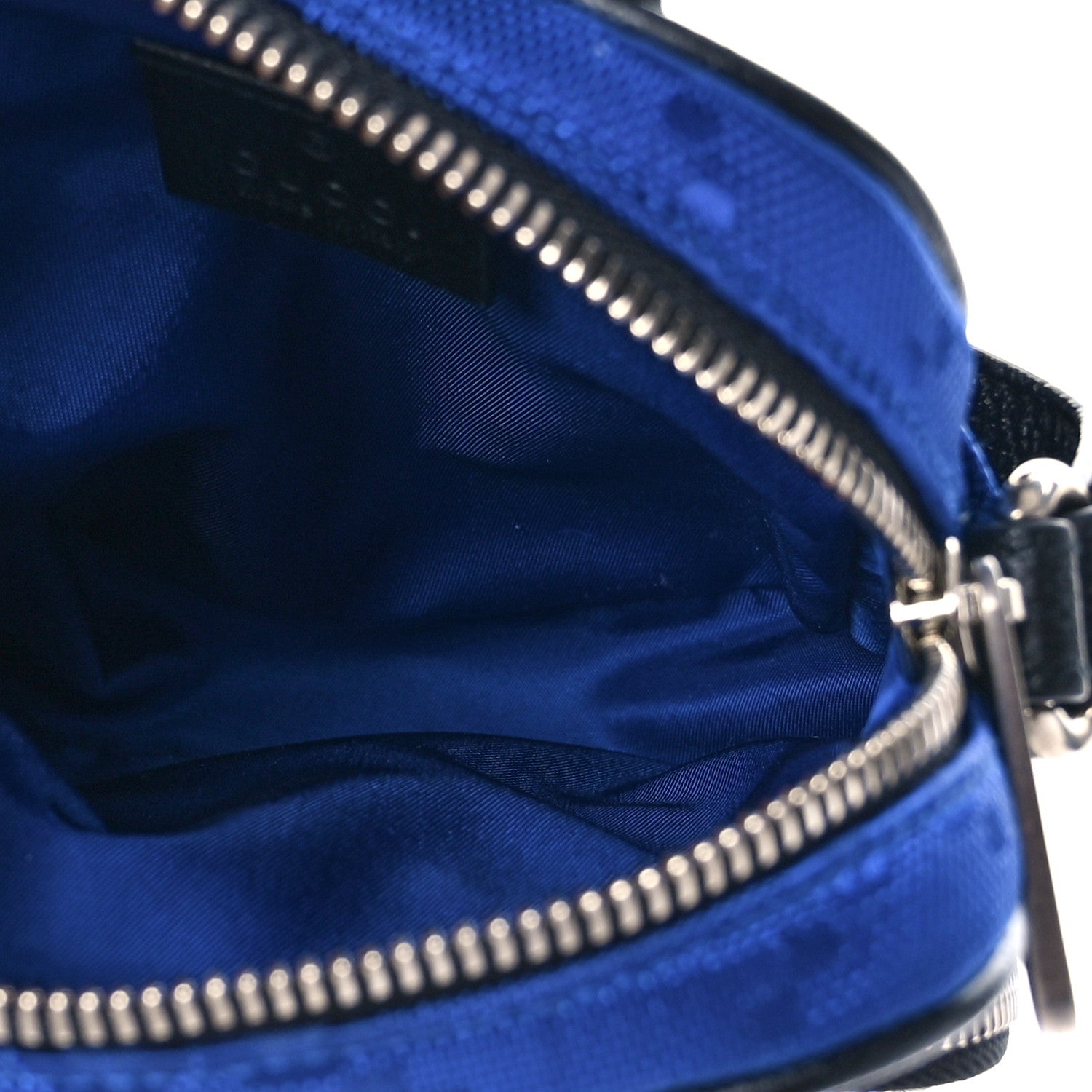 Gucci Econyl Nylon Monogram Off The Grid Shoulder Bag Guilted Blue Black 5 of 9