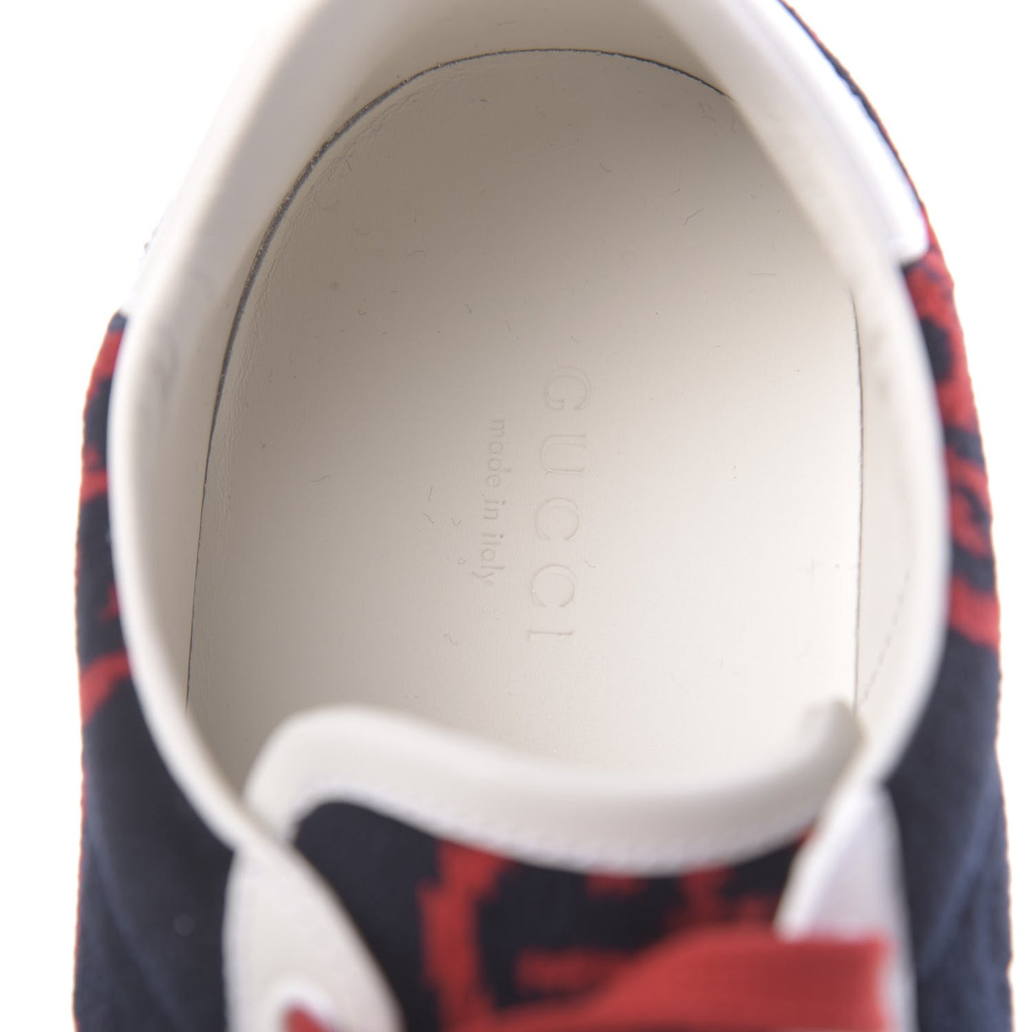 Terry Cloth GG Monogram Web Womens Ace Sneakers 39 Blue Red