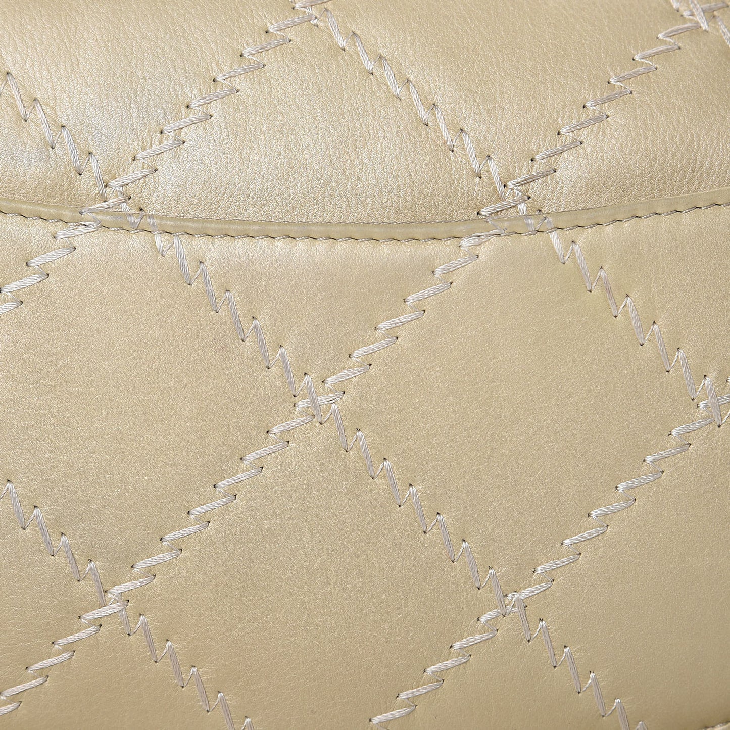 Calfskin Ultimate Stitch Flap Gold