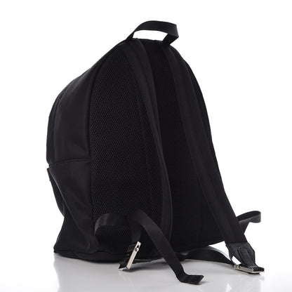 Fendi Nylon Vitello Elite Monster Eyes Rounded Backpack Black Yellow 3 of 8