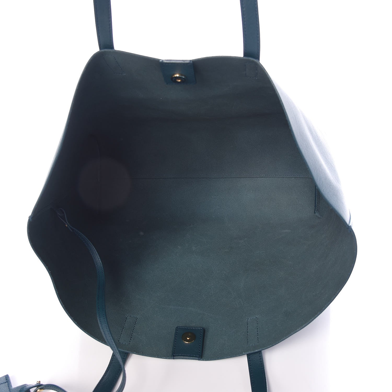 Saint Laurent Calfskin Large Shopping Tote Dark Turquoise 6 of 12