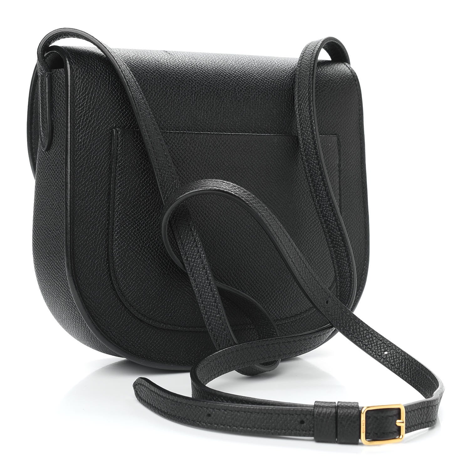 Celine Grained Calfskin Small Trotteur Black 3 of 9