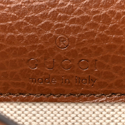 Gucci New Denim GG Monogram Dollar Calfskin Mini Horsebit 1955 Crossbody Bag Blue Tea Cuir Epilog 6 of 11