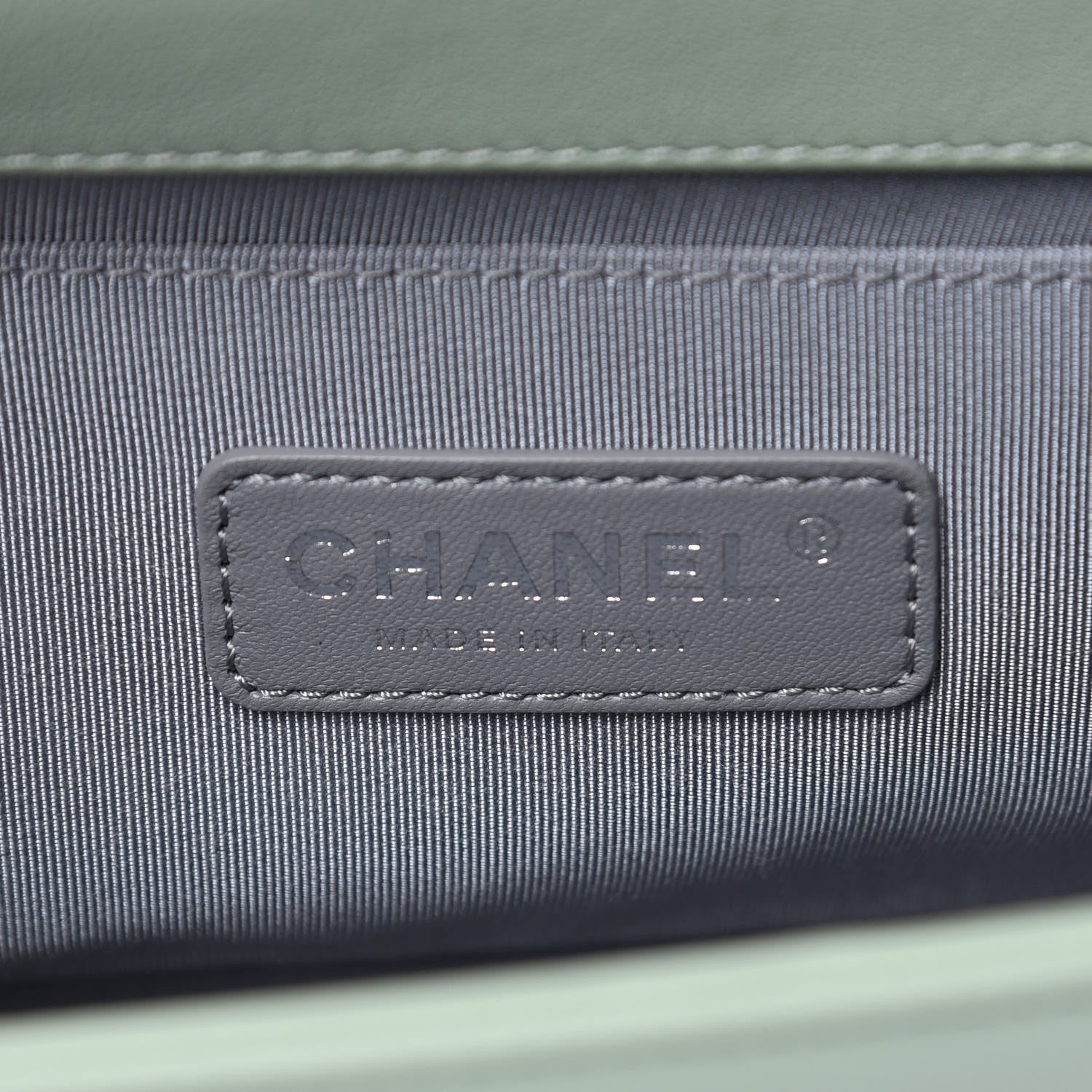 Chanel Calfskin Chevron Quilted Medium Boy Flap Light Green 6 of 11