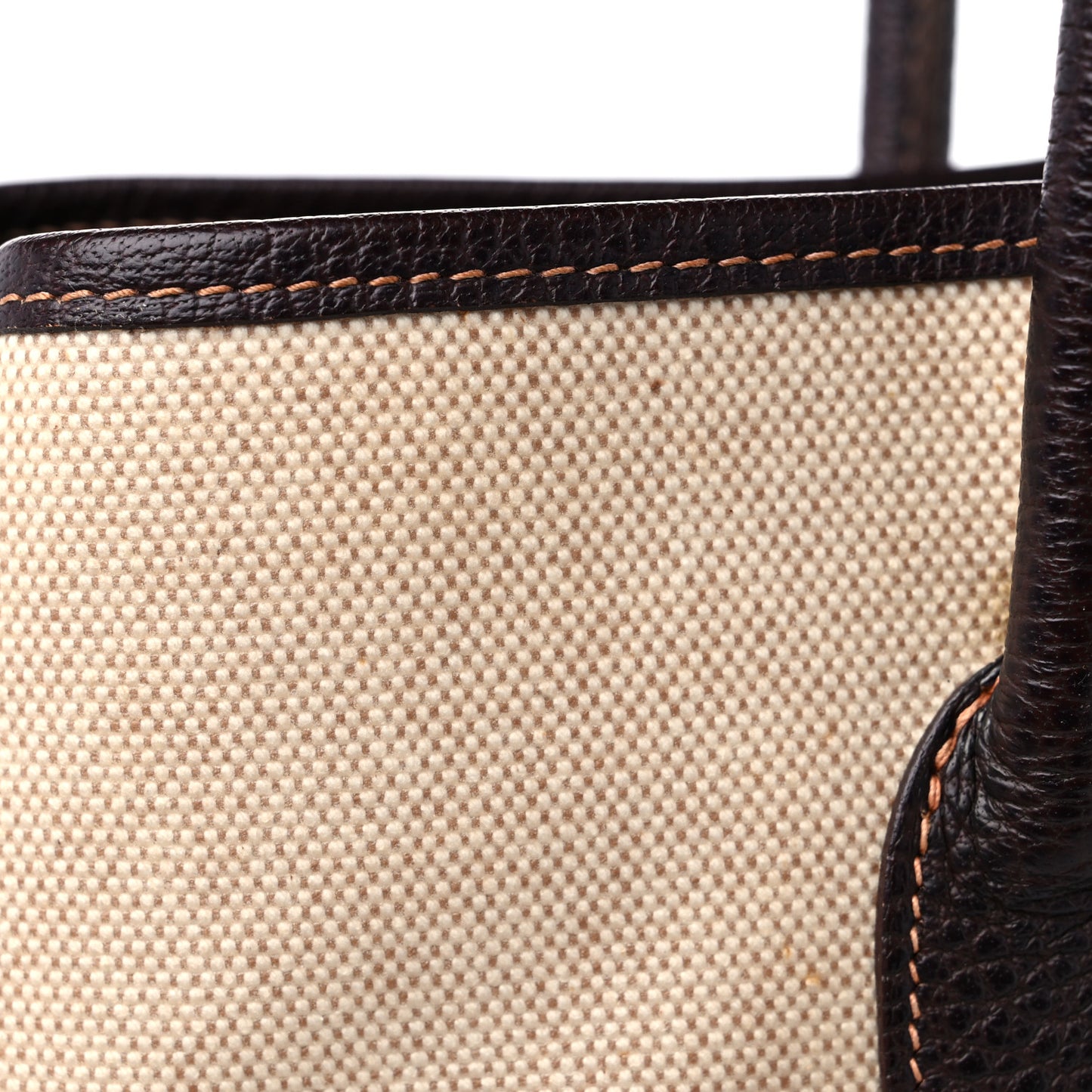 Buffle Skipper Toile Garden Party 36 MM Tote Marron Fonce