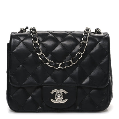 Chanel Lambskin Quilted Mini Square Flap Black 1 of 10