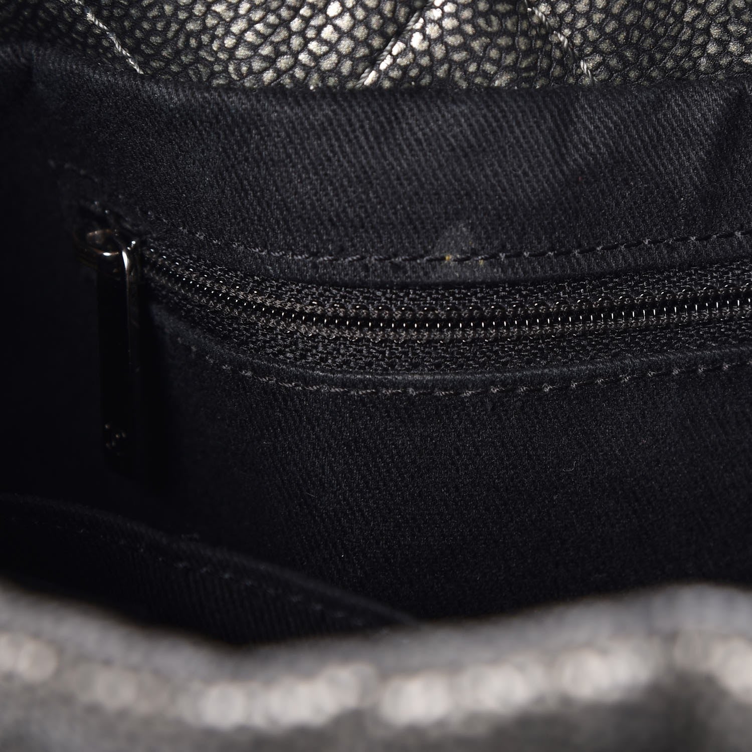 Chanel Metallic Caviar Quilted CC Timeless Tote Dark Silver 10 of 10