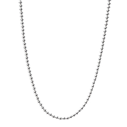Tiffany Sterling Silver 4mm Beads Toggle Necklace 1 of 7