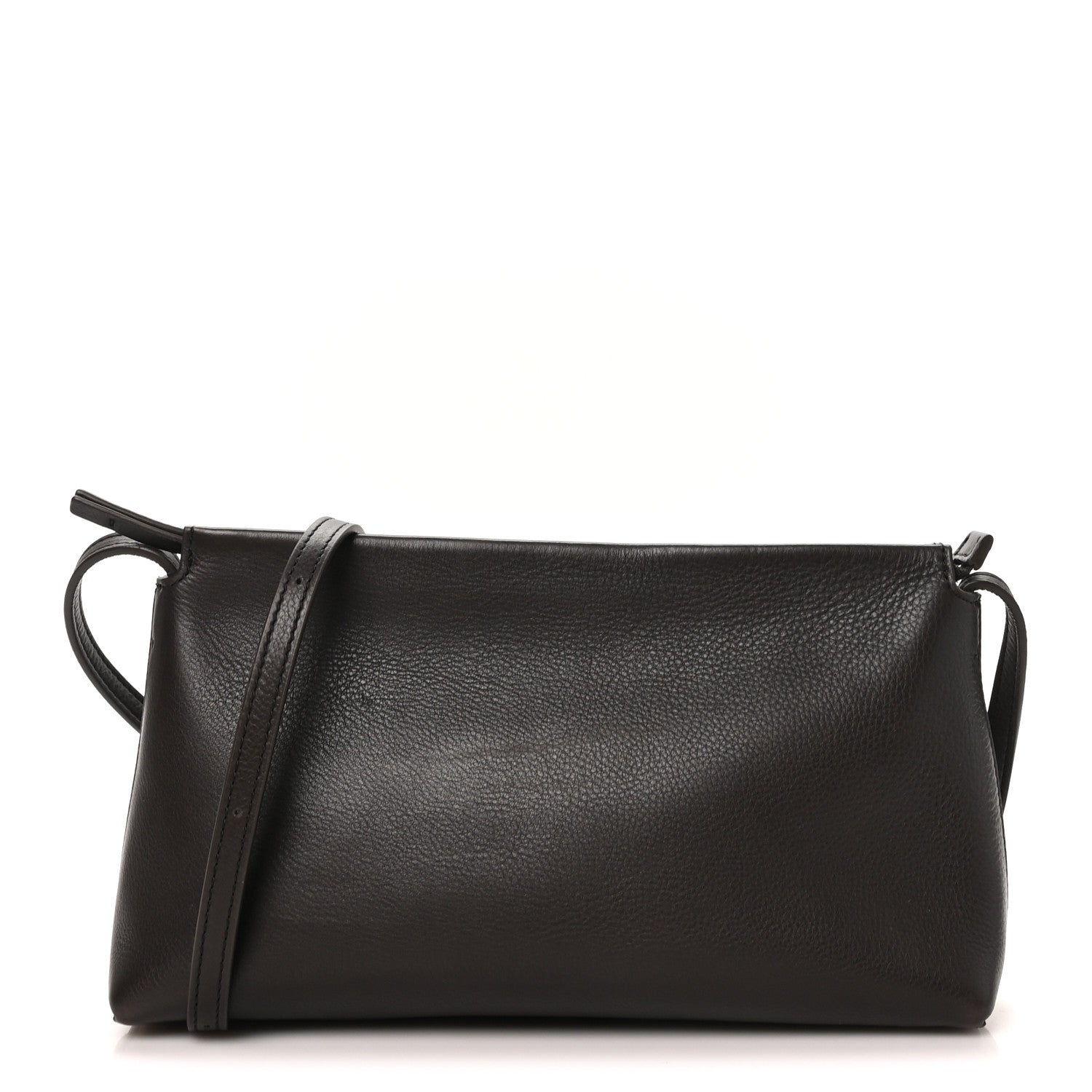The Row Grained Calfskin Rene Crossbody Dark Brown 1 of 9