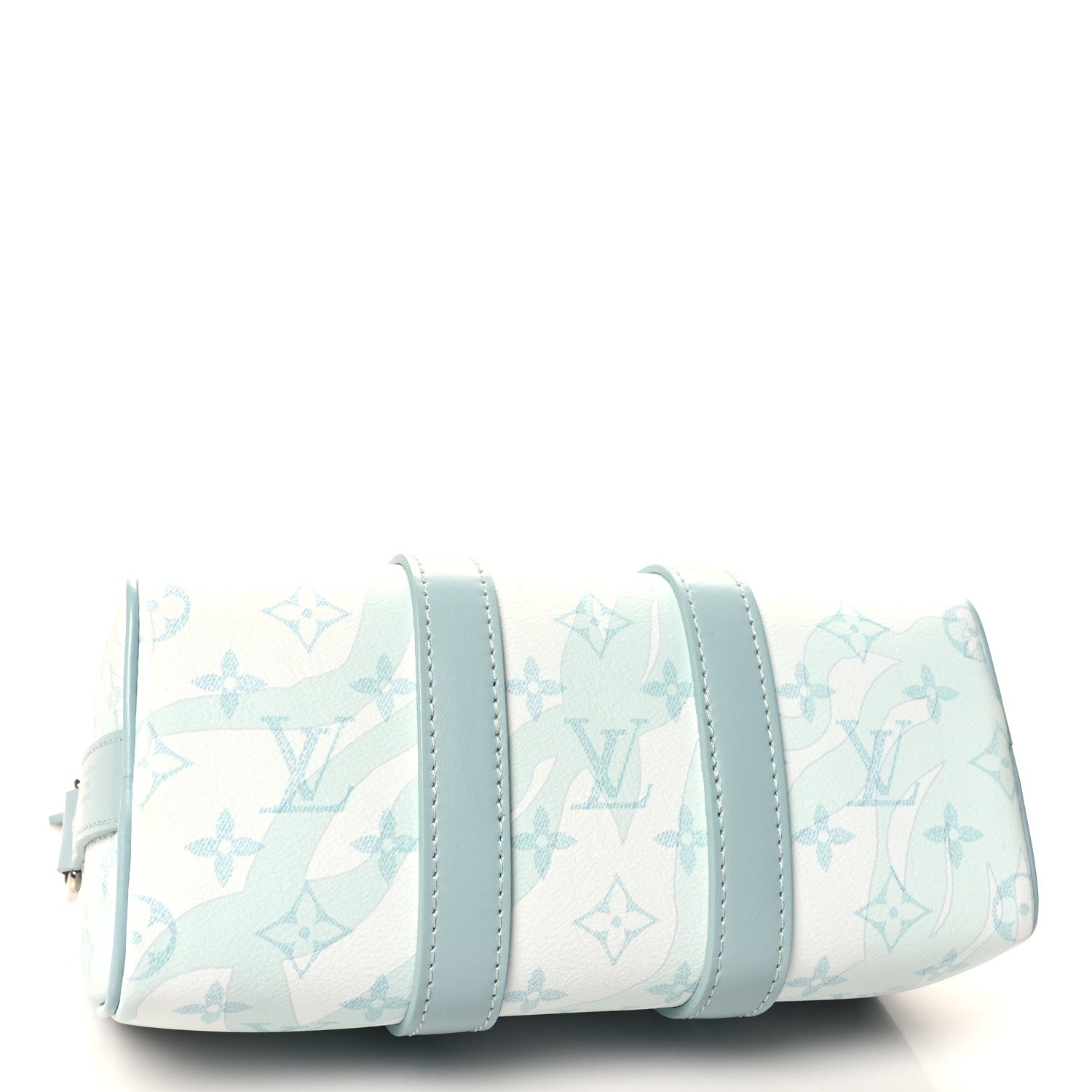 Louis Vuitton Monogram Aquagarden Keepall Bandouliere 25 Crystal Blue 4 of 11