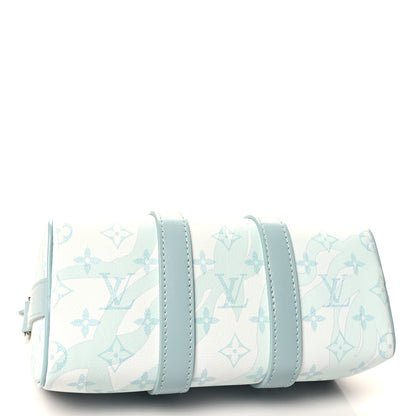 Louis Vuitton Monogram Aquagarden Keepall Bandouliere 25 Crystal Blue 4 of 11