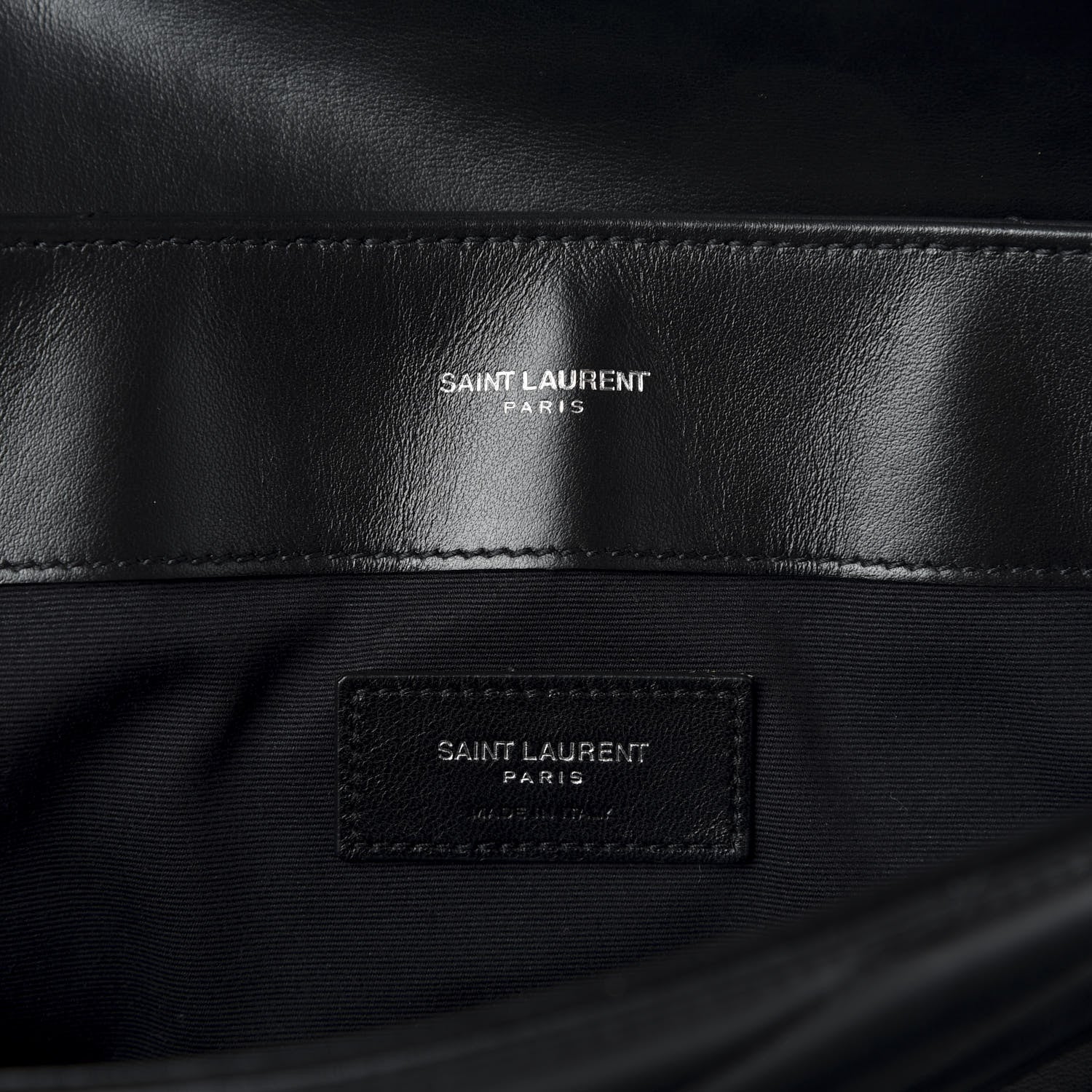 Saint Laurent Calfskin Y Quilted Monogram Loulou Document Holder Black 6 of 7