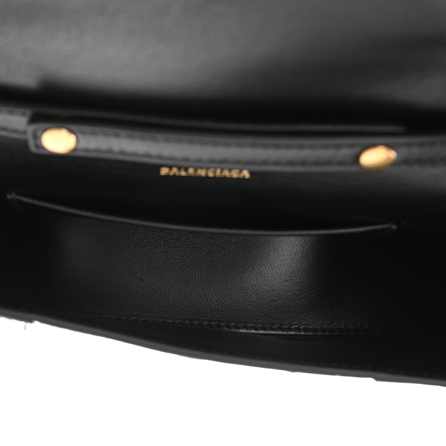 Shiny Box Calfskin Small Hourglass Evening Chain Bag Black