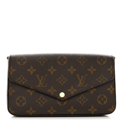Louis Vuitton Monogram Pochette Felicie Chain Wallet Fuchsia 1 of 8