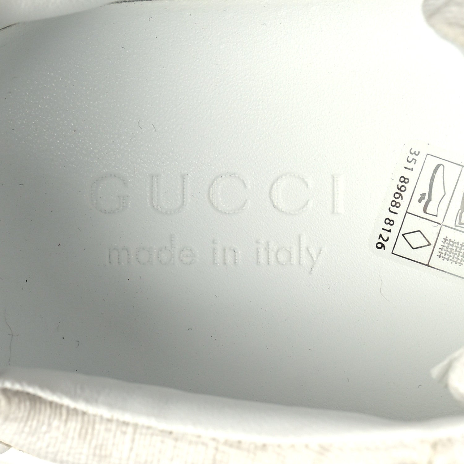 Gucci GG Supreme Monogram Mens Rhyton Sneakers 8 White 8 of 10