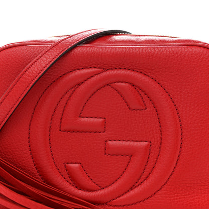 Gucci Pebbled Calfskin Small Soho Disco Bag Vibrant Red 8 of 12