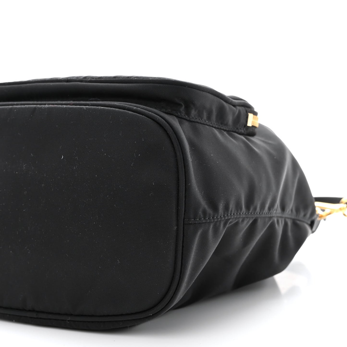 Saffiano Tessuto Nylon Mini Bucket Crossbody Bag Black