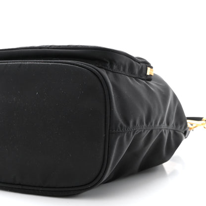 Prada Saffiano Tessuto Nylon Mini Bucket Crossbody Bag Black 11 of 11
