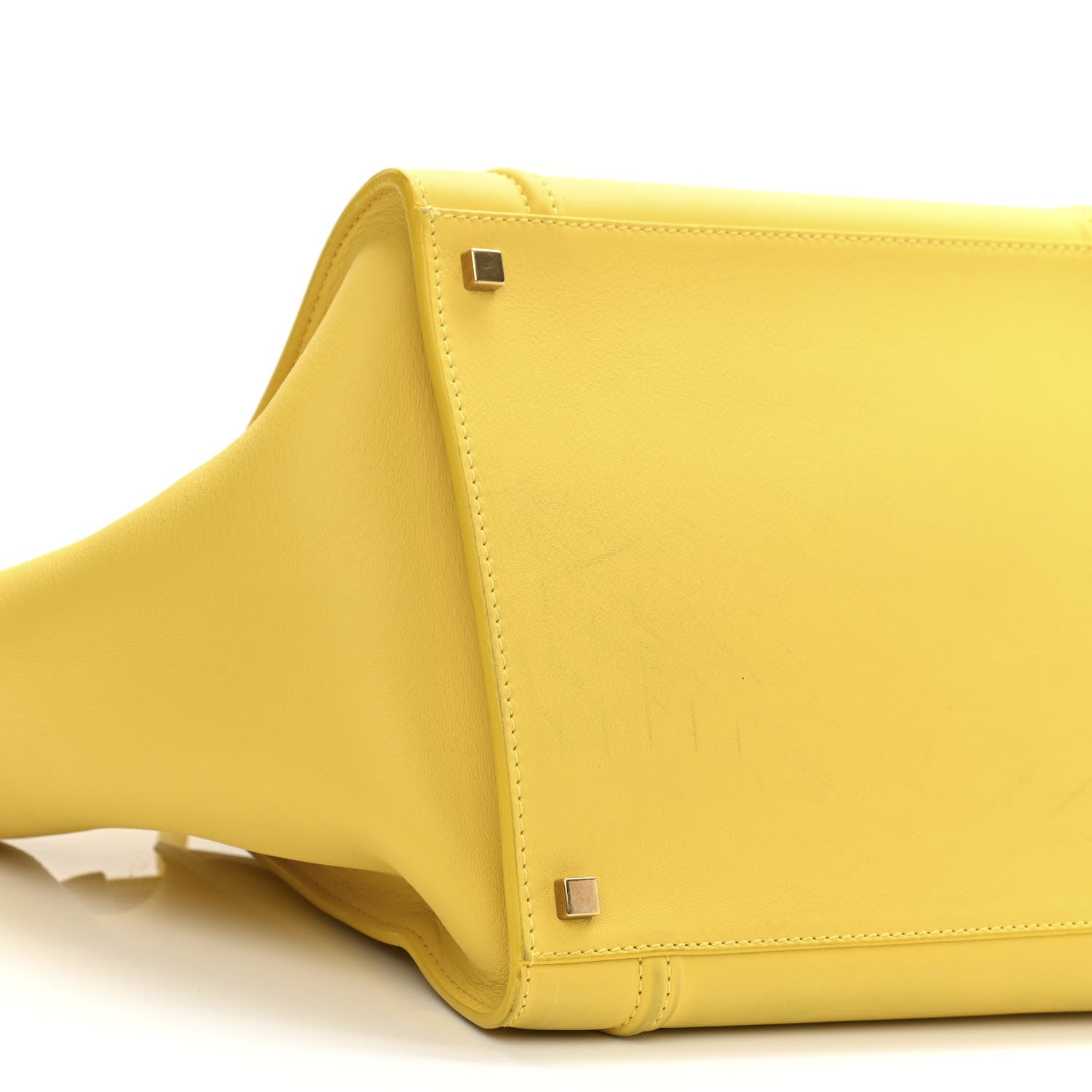 Celine Supple Calfskin Medium Phantom Luggage Sun Yellow 9 of 13