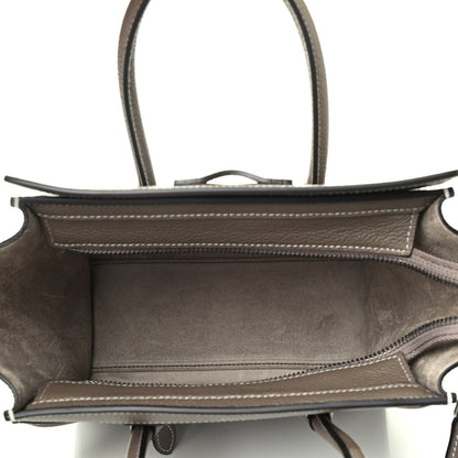 Celine Drummed Calfskin Nano Luggage Souris 4 of 4