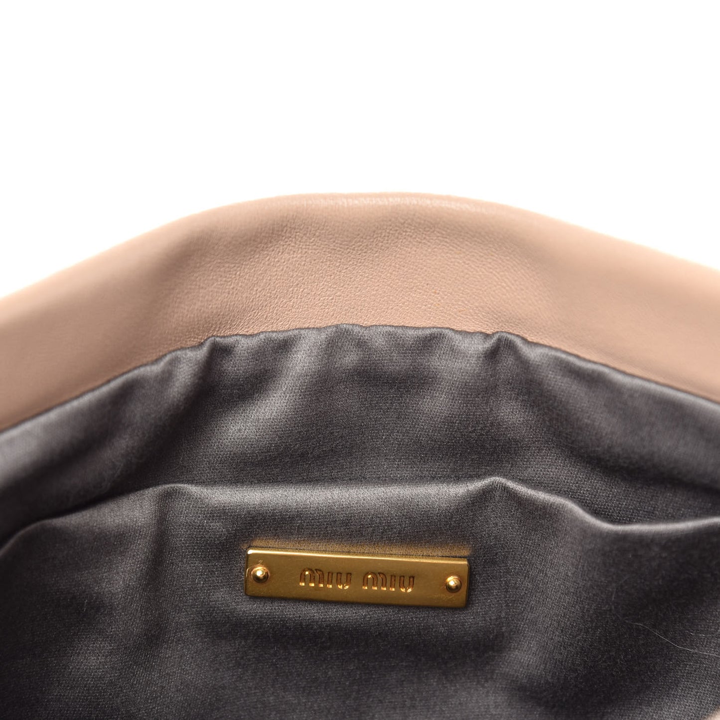 Nappa Matelasse Clutch Cammeo