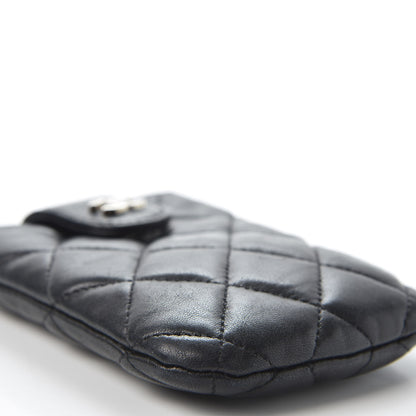 Chanel Lambskin Quilted Phone Case Black 5 of 7