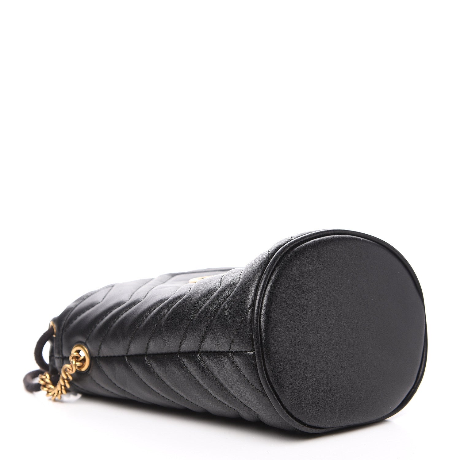 Gucci Calfskin Matelasse Mini GG Marmont 2.0 Bucket Bag Black 3 of 11