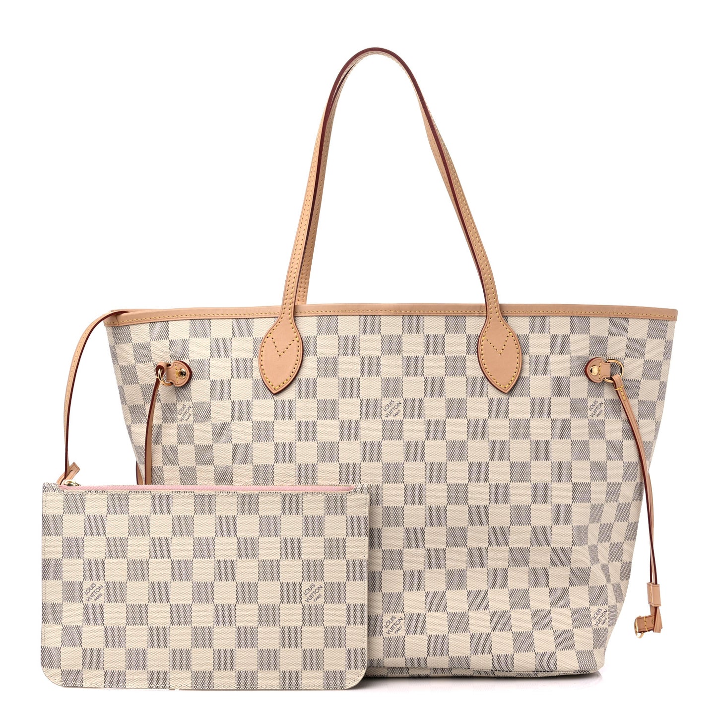 Damier Azur Neo Neverfull MM Rose Ballerine