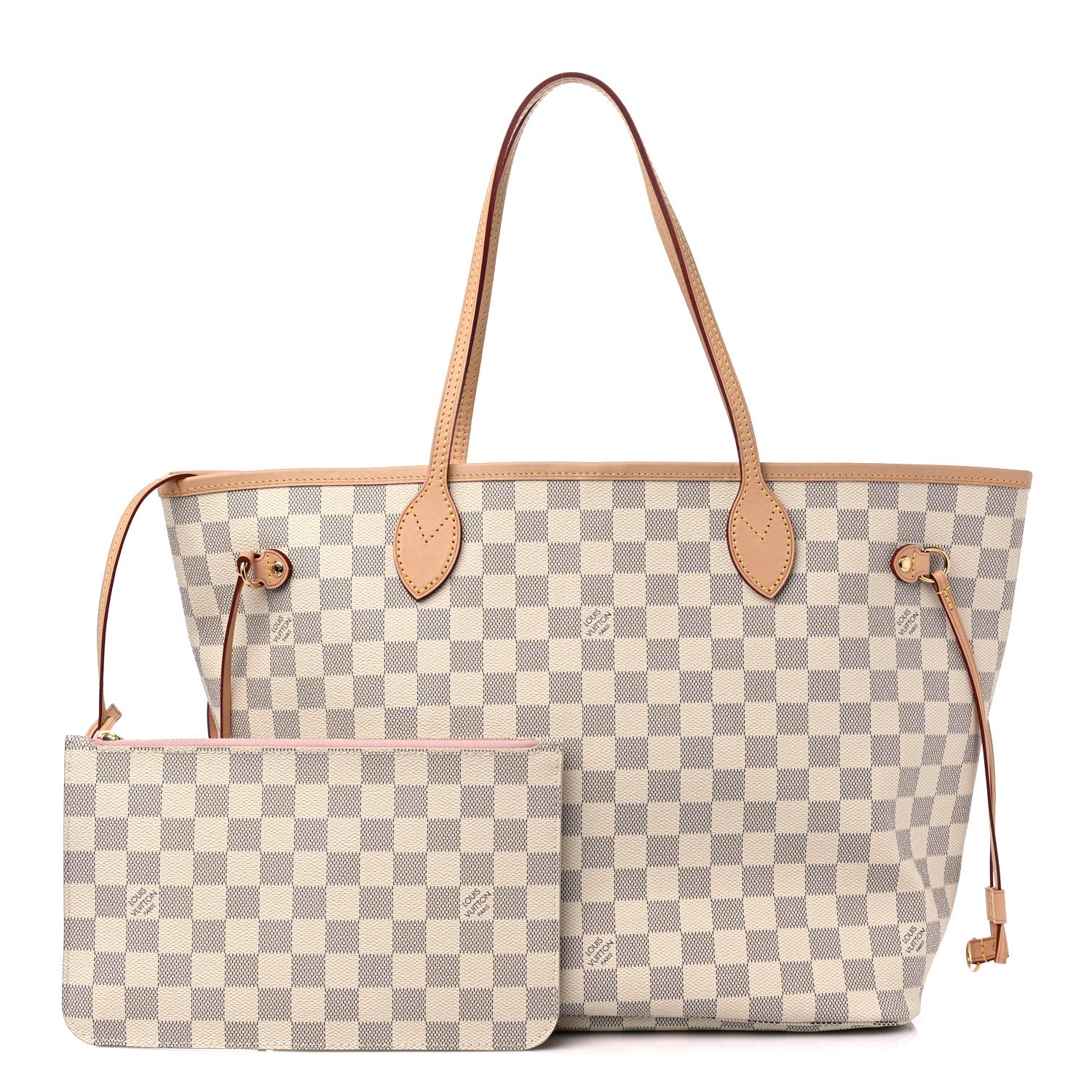 Louis Vuitton Damier Azur Neo Neverfull MM Rose Ballerine 1 of 9