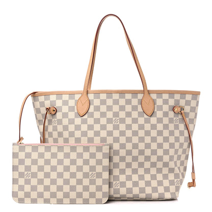 Louis Vuitton Damier Azur Neo Neverfull MM Rose Ballerine 1 of 9